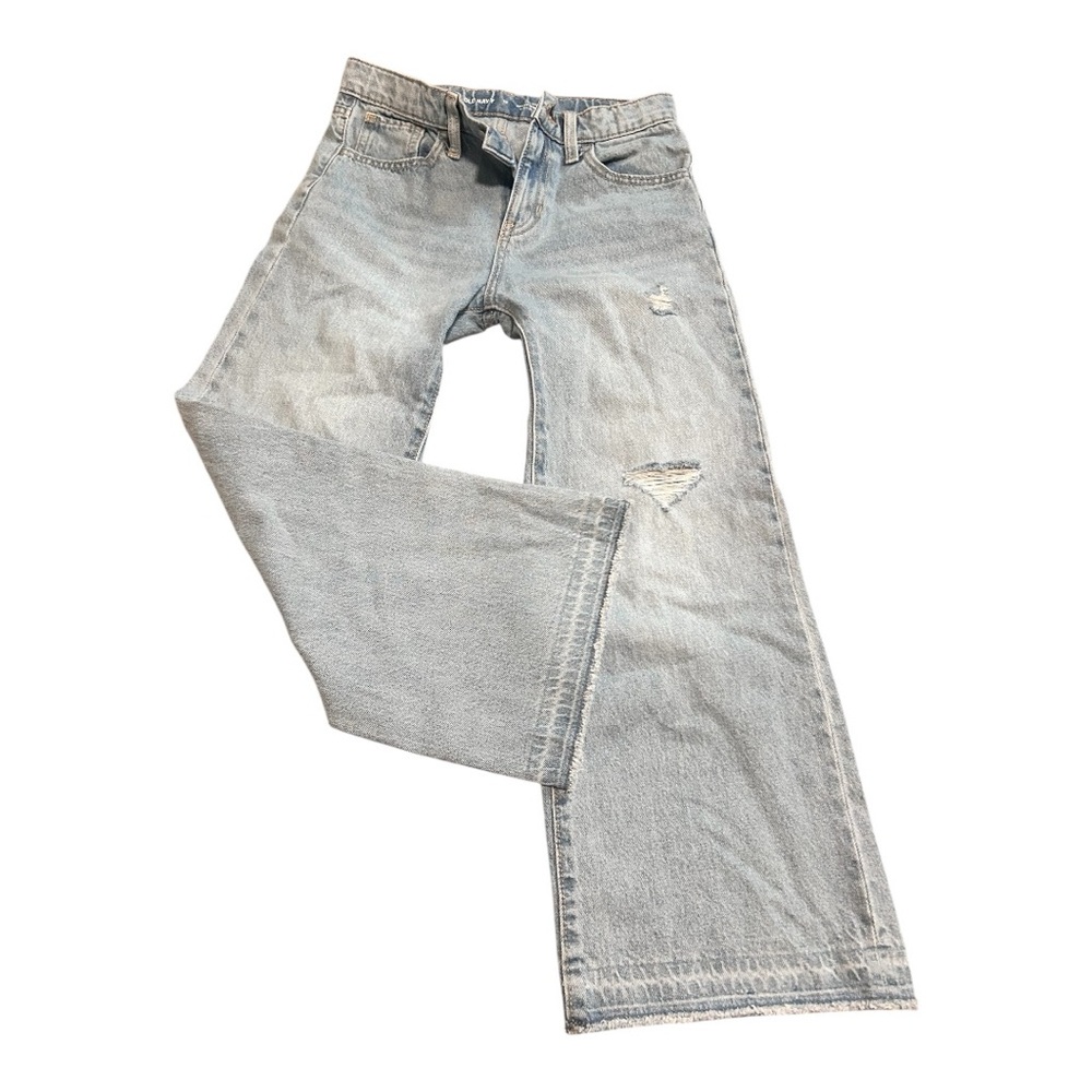 Girls Light Blue Distressed Jeans